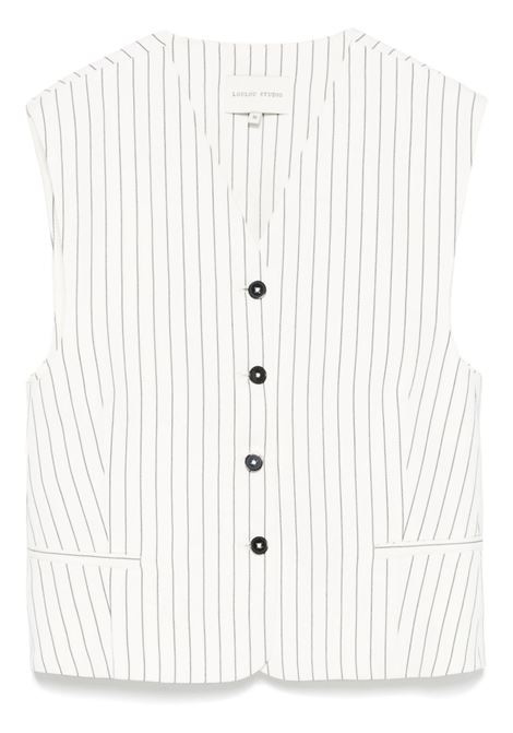 Ivory and black striped vest Loulou studio - women